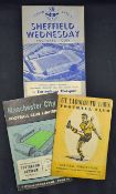 Selection of 1950s Tottenham Hotspur football programmes aways at 1953/54 Sheffield Wednesday,