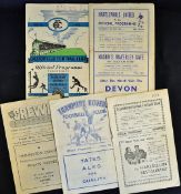 1955/56 Accrington Stanley football programmes aways at Hartlepool Utd, Scunthorpe Utd, Tranmere