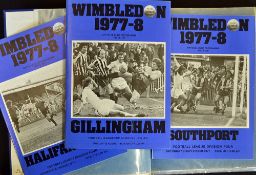 1977-78 Wimbledon football programmes homes appear complete first season in Football league,