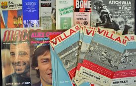 Selection of Aston Villa football programmes including homes 1961/62, 1965/66 including Manchester