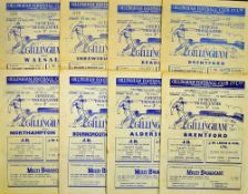 Selection of 1954/55 Gillingham football programmes 1954/55 v Brentford, Aldershot, Bournemouth &