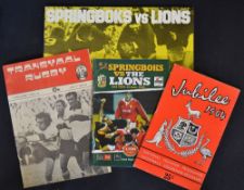 Various British Lions tours to South Africa programmes and ephemera to include 1974 Transvaal