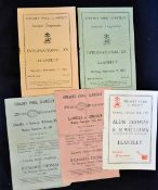 5x Llanelli v International and Invitation rugby programmes from the 1950s (H) teams incl Alun