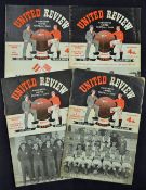 1956/57 Manchester United European Cup home football programmes including v Anderlecht (score 10-0),