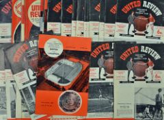 Collection of Manchester United football programmes homes 1965/66 Liverpool (Charity Shield with