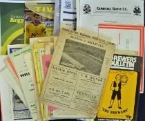 Selection of non-league and reserve fixture football programmes to include 1940s, 1950s, 1960s,