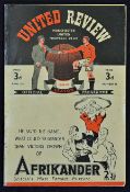 1946/47 Manchester United v Wolverhampton Wanderers football programme Division 1, 5 April,