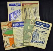 1953 onwards Manchester United aways football programmes including 1953/54 Manchester City 1954/55