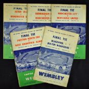 Selection of 1954 onwards FA Cup Final football programmes to include 1954, 1955, 1956, 1957 plus