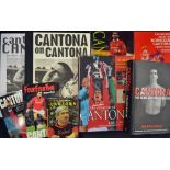 Eric Cantona Manchester United football books mainly hardbacks, some DJs and some softbacks, general