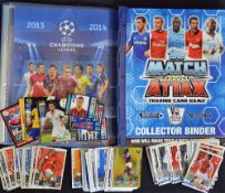 Match Attax football trading card album 2013-2014 containing 136 cards, t/w Champions League