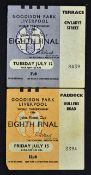 1966 World Cup tickets Brazil v Bulgaria dated 12 July t/w Brazil v Hungary 15 July both games at