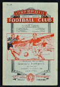 1955/56 Liverpool v Accrington Stanley football programme FA Cup 3rd Round at Anfield, 7 January
