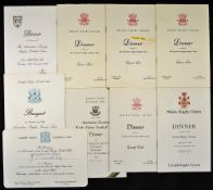 Collection of Australia Rugby UK Tour Welsh dinner menus and guest lists from 1966 to incl 5x Guests