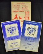 Selection of Bury football programmes 1952/53 Bury v Clyde, 1956/57 Bury v Dundee, 1955/56