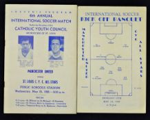 1960 St Louis C.Y.C. All Stars v Manchester United football programme Tour match in St Louis dated