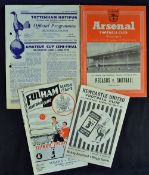 1953 and 1954 FA Amateur Cup Semi Final football programmes consisting of 1953 Pegasus v Southall at