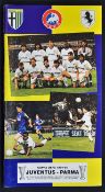 Rare 1994/95 UEFA Cup Final Juventus v Parma football programme 17 May in Milan, with minimal