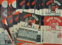 Collection of Manchester United home football programmes to include 1958/59 (3), 1959/60 (2), 1962/