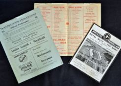 3x London Rugby Club rugby programmes from 1949-1951 to incl 2x London Scottish v Blackheath '49 and