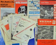 1960 onwards Welsh Cup Finals football programme selection 1965-2000 to include 1965 Cardiff City