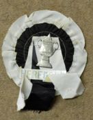 Hereford United FA Cup rosette covering season 1971/1972 the famous run in the Cup, good condition