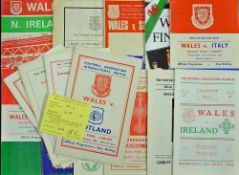 Selection of 1950s onwards Wales football programmes to include some internationals and Welsh Cup