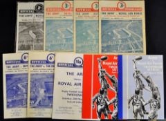 Collection of Army v Royal Air Force rugby programmes from 1936 onwards - all played at Twickenham