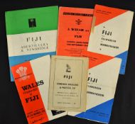 1964 Fiji rugby tour to Wales programmes to include v Combined Bridgend and Maesteg 12/9/64, 2x v