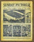 Scarce 1923 FA Cup Final Sunday Pictorial newspaper dated 29 April 1923 reporting on the first