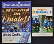 1996/97 UEFA Cup Final Shalke 04 v Inter Milan football programme 1st and 2nd legs, with minimal