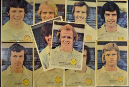 Leeds United signed picture cards including Billy Bremner, Duncan McKenzie, Norman Hunter, Paul