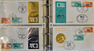 Collection of 1974 World Cup West Germany First Day Covers contained in binder, loose, general