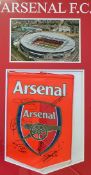 Arsenal 2007/08 squad signed Pennant in red, signed by Rosicky, Walcott, Sanga, Traore, Eduardo,