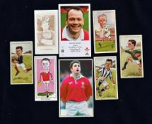 Rugby & Football Association cigarette/trade cards - to incl 30x Welsh Rugby Union player