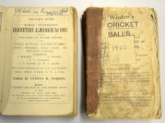 1902 Wisden Cricketers' Almanack - 39th edition missing the original front paper wrapper, c/w