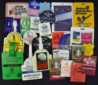 Assorted Selection of Golfing Bag Tags including John Player Class 1973, Senior British Open 2006,