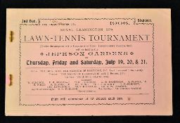 1906 scarce and early Royal Leamington spa Lawn-Tennis tournament programme - for the 2nd day held