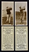 1928 Millhoff Golf Cigarette Cards 'Famous Golfers' real photographs, includes Hagen, Vardon,