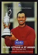 2001 Open Golf Championship programme signed by the winner David Duval - played at Royal Lytham