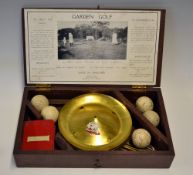 Fine Garden Golf Patent game in makers original compact box - comprising 9x holes most retaining