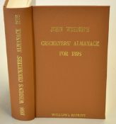 1898 Wisden Cricketers' Almanack - Willows soft back reprint publ'd 1995 in brown gilt cloth