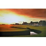 The Old Course St Andrews original colour golf photograph - evening sunset looking towards The R&A
