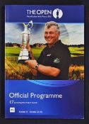 2012 Open Golf Championship programme signed by the winner Ernie Els - played at Royal Lytham and