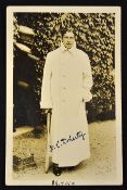 Rare H.L Doherty signed Edward Trim and Co., Wimbledon tennis postcard - signed in ink c/w E. Trim