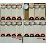 46x Titleist 90 boxed golf balls - (15) unopened boxes of three balls, some with company logo,