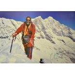 Chris Bonington mountaineer signed colour photograph by photographer David Breashers c. 1988 -