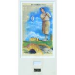 Signed Bobby Jones Golf Display ltd edition colour print celebrating Bobby Jones Grand Slam in