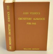 1943 Wisden Cricketers' Almanack - Willows soft back reprint publ'd 2000 in brown gilt cloth