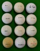 10x professional player personal golf balls - to incl Jumbo Osaki, Darren Clarke, I. Aoki, Woosie,